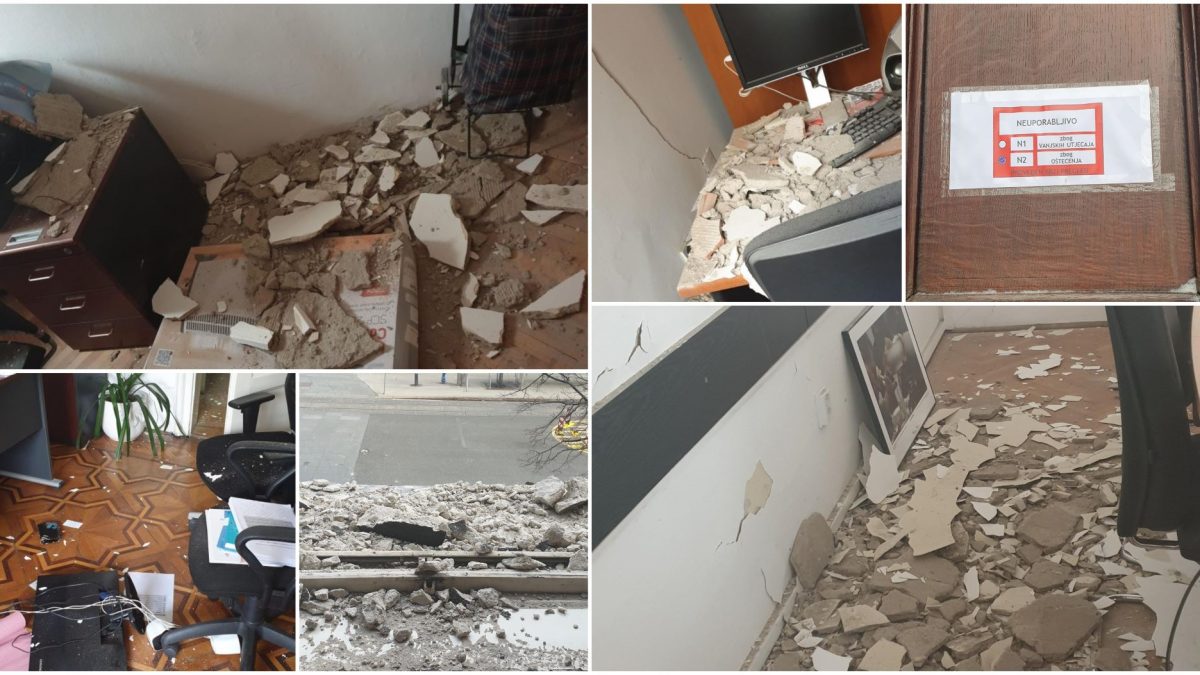 Hindered working conditions due to damage during the Zagreb earthquake