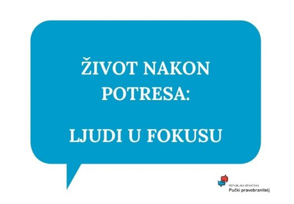 Najava događaja Život nakon potresa - ljudi u fokusu