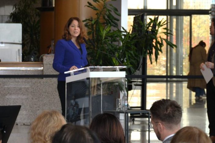 Pučka pravobraniteljica Tena Šimonović Einwlater drži uvodni govor konferencije povodom 75 godina Opće deklaracije o ljudskim pravima UN-a